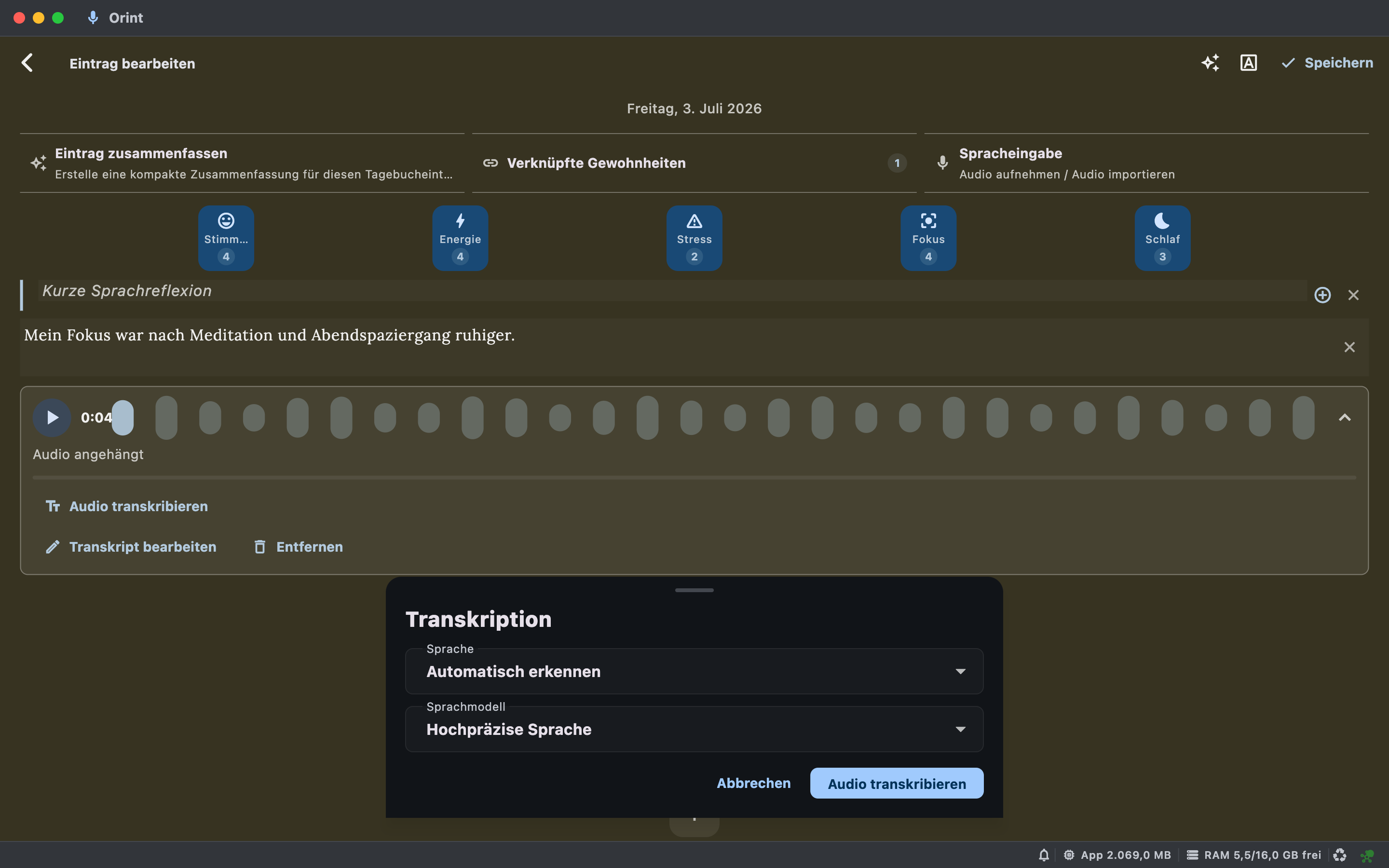 Mac Journal screenshot