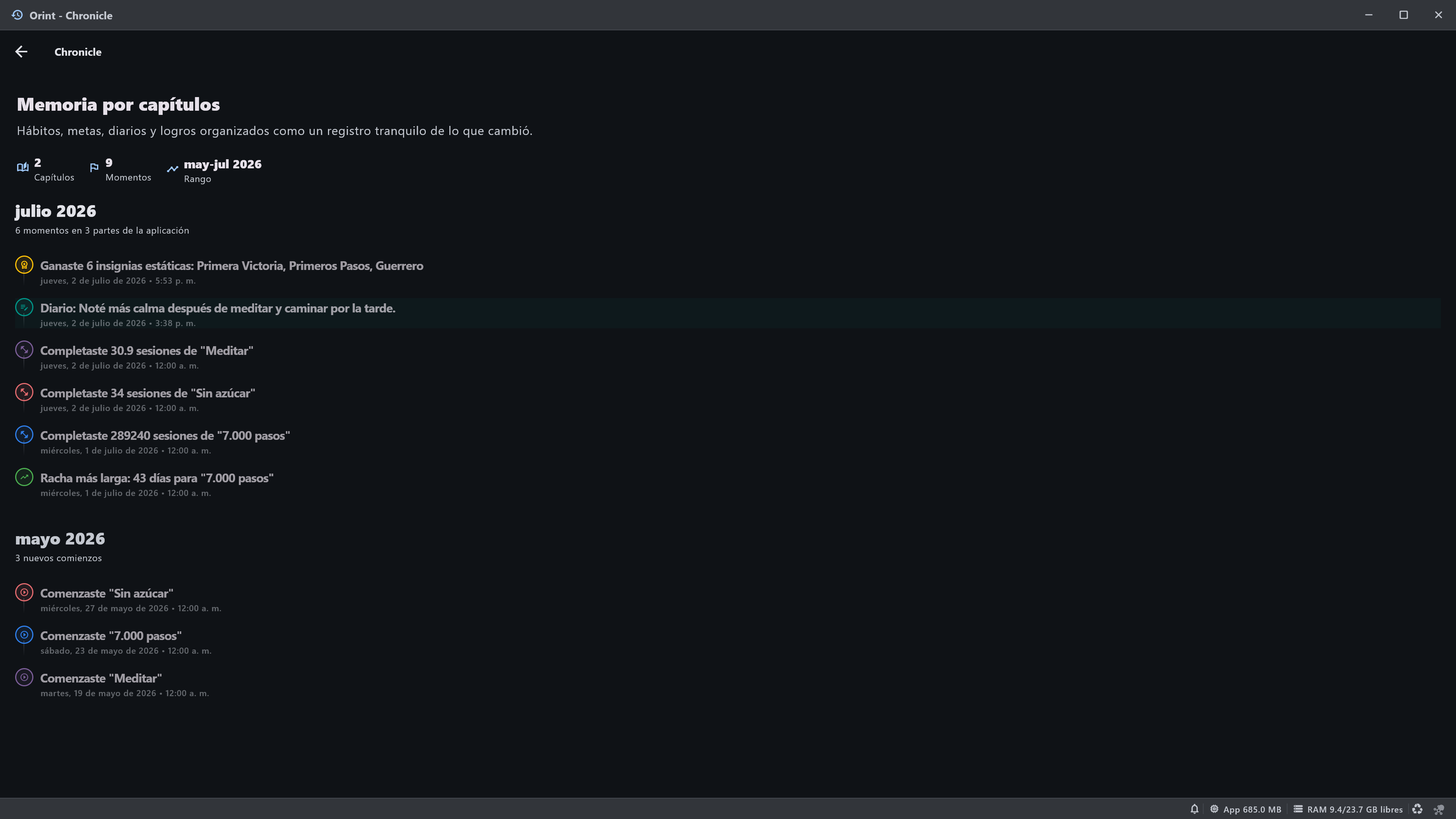Windows Chronicle screenshot