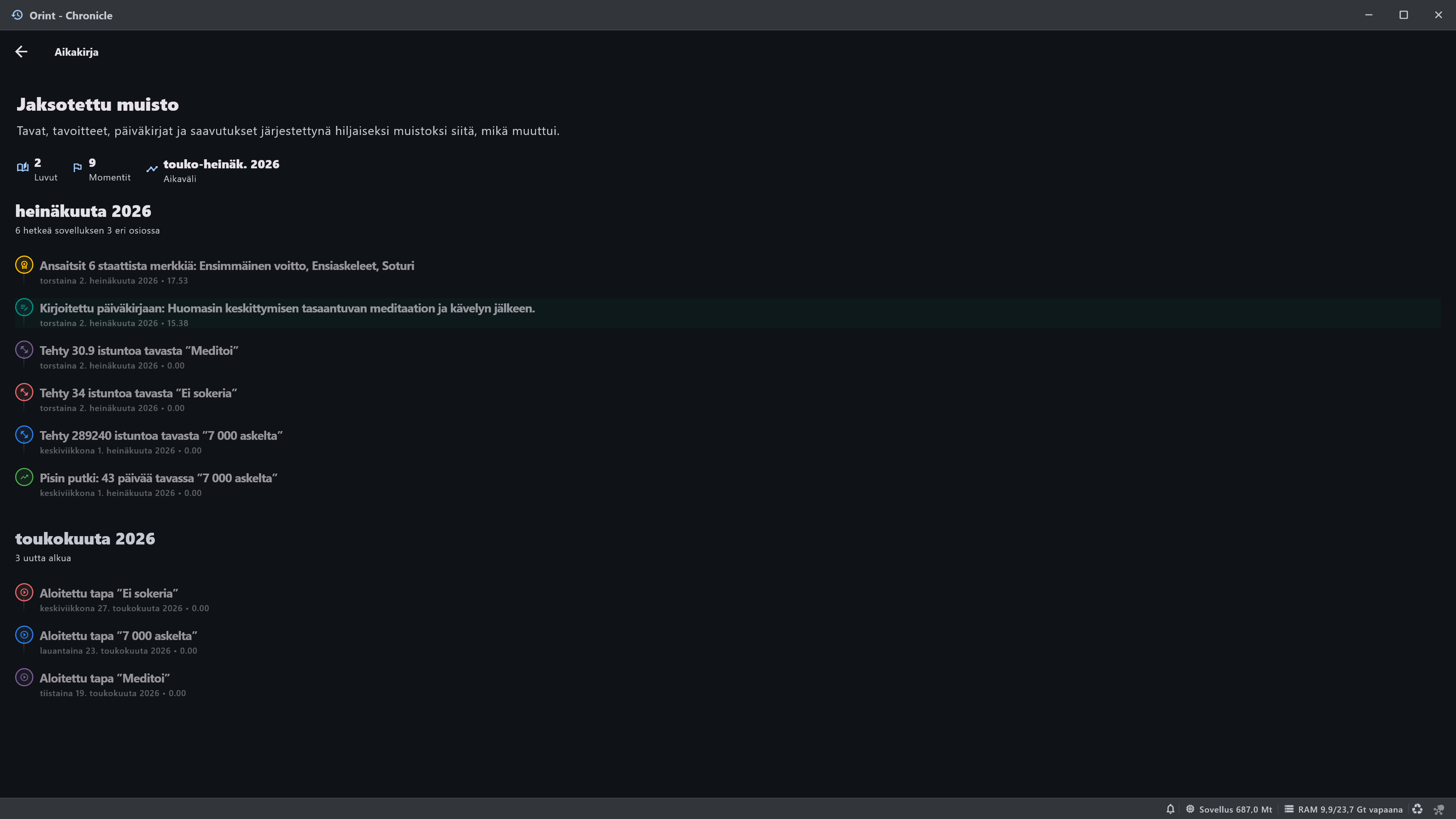 Windows Chronicle screenshot