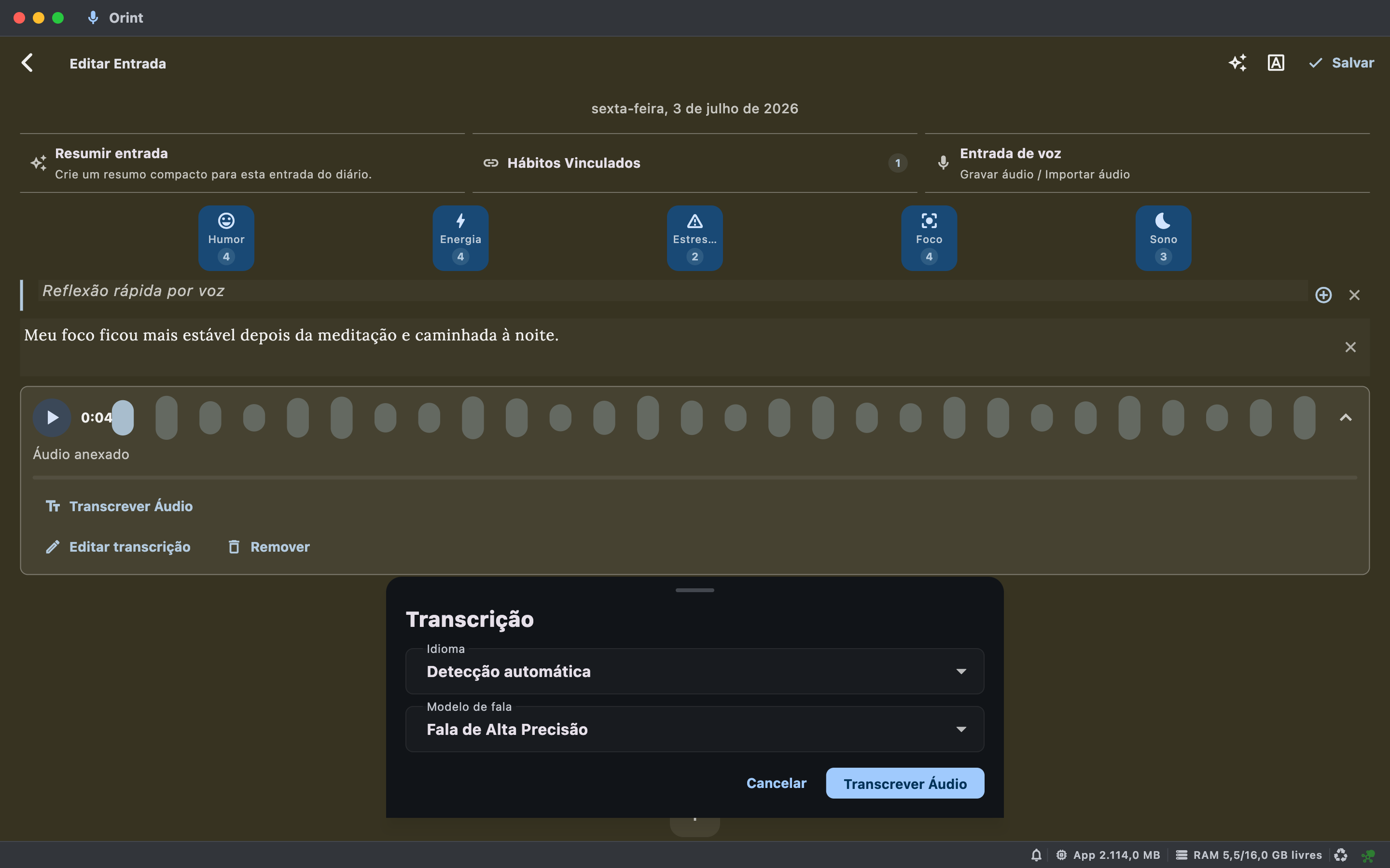 Mac Journal screenshot