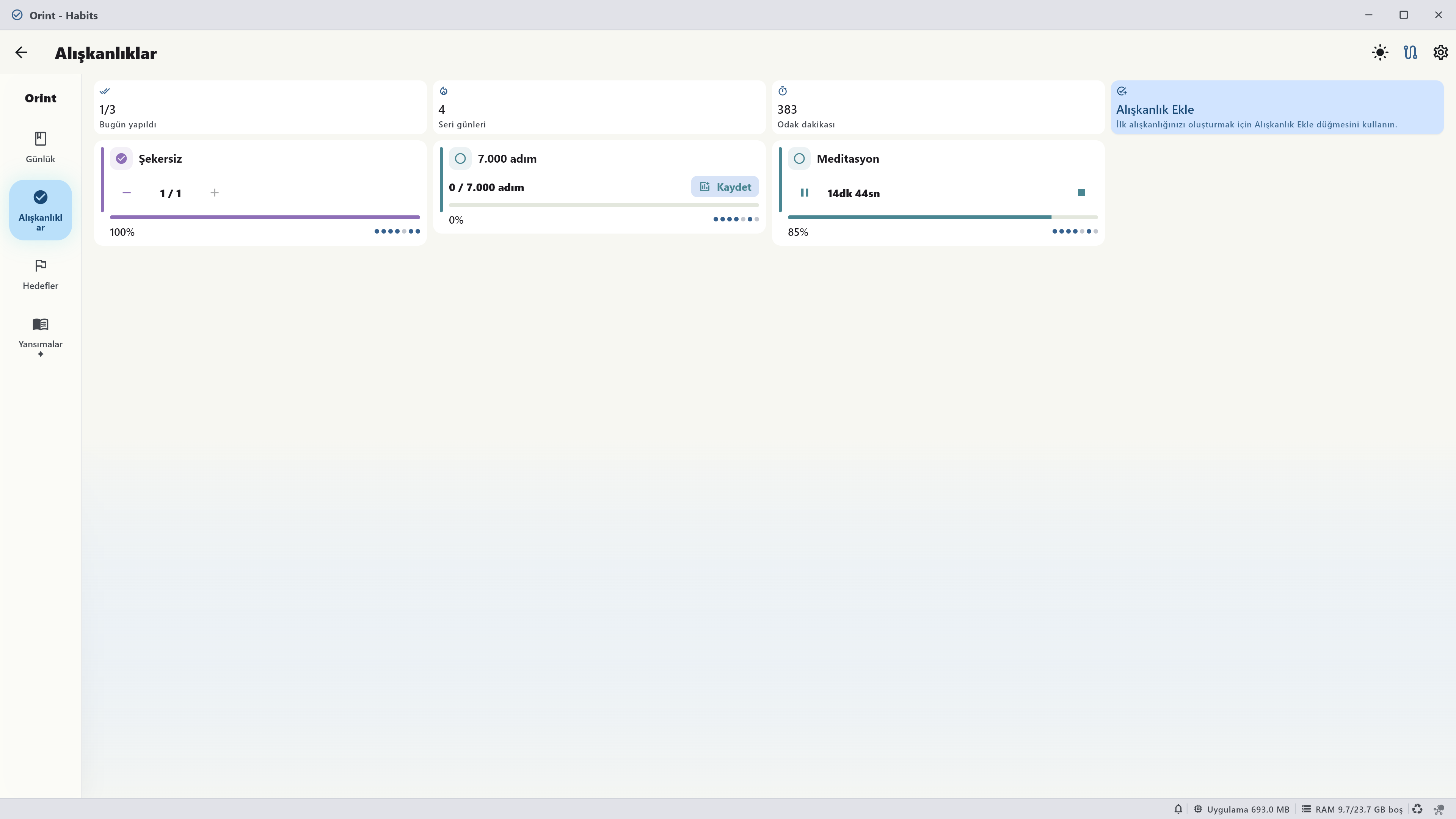 Windows Habits screenshot