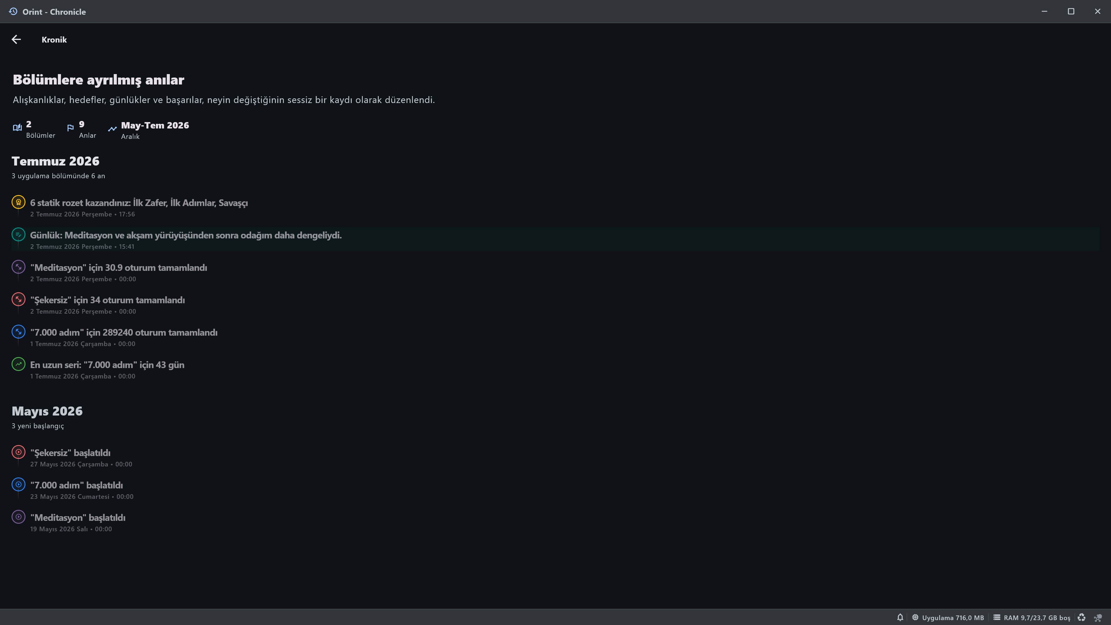 Windows Chronicle screenshot